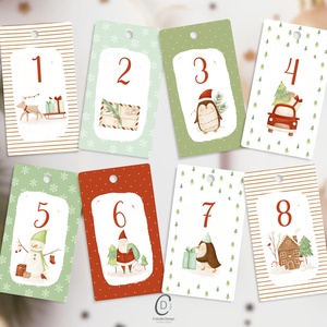 Adventi naptár, karácsonyi kalendárium, ajándékkísérő kártya csomag 24 db - karácsony - adventi díszek - adventi naptár - Meska.hu Adventi naptár, karácsonyi kalendárium, ajándékkísérő kártya csomag 24 db - karácsony - adventi díszek - adventi naptár - Meska.hu