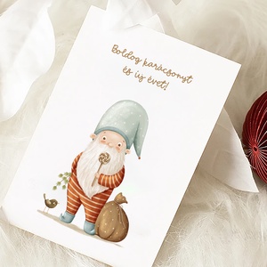 Karácsonyi képeslap, mikulásos üdvözlőlap, ajándékkísérő szett 3 db - karácsony - karácsonyi ajándékozás - karácsonyi képeslap, üdvözlőlap, ajándékkísérő - Meska.hu