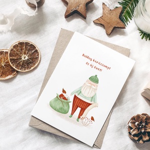 Karácsonyi képeslap, üdvözlőlap, ajándékkísérő szett 3 db - karácsony - karácsonyi ajándékozás - karácsonyi képeslap, üdvözlőlap, ajándékkísérő - Meska.hu