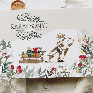 Karácsonyi képeslap, téli üdvözlőlap, ajándékkísérő szett 3 db, Karácsony, Karácsonyi ajándékozás, Karácsonyi képeslap, üdvözlőlap, ajándékkísérő, Papírművészet, Fotó, grafika, rajz, illusztráció, MESKA