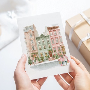 Karácsonyi képeslap, téli üdvözlőlap, kutyás ajándékkísérő szett 3 db - karácsony - karácsonyi ajándékozás - karácsonyi képeslap, üdvözlőlap, ajándékkísérő - Meska.hu