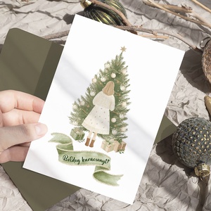 Karácsonyi képeslap, natural üdvözlőlap, ajándékkísérő szett 3 db, Karácsony, Karácsonyi ajándékozás, Karácsonyi képeslap, üdvözlőlap, ajándékkísérő, Fotó, grafika, rajz, illusztráció, MESKA