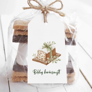 Karácsonyi ajándékkísérő kártya, ajándékátadó címke szett 5 db - Meska.hu