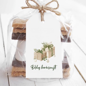 Karácsonyi ajándékkísérő kártya, ajándékátadó címke szett 5 db - karácsony - karácsonyi ajándékozás - karácsonyi képeslap, üdvözlőlap, ajándékkísérő - Meska.hu