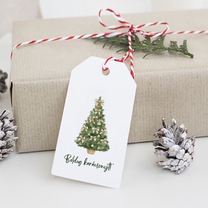 Karácsonyi ajándékkísérő kártya, ajándékátadó címke szett 5 db - Meska.hu