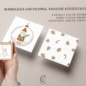 Karácsonyi memóriajáték, fejlesztő kártyajáték szett 2x36 db - karácsony - mikulás - mikulás ajándékok - Meska.hu