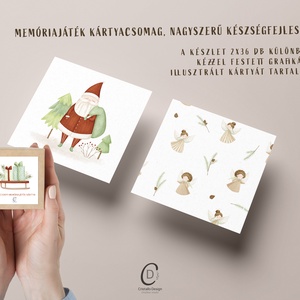 Karácsonyi memóriajáték, fejlesztő kártyajáték szett 2x36 db - játék & sport - készségfejlesztő és logikai játék - memória játékok - Meska.hu