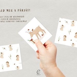 Karácsonyi memóriajáték, fejlesztő kártyajáték szett 2x36 db - Meska.hu