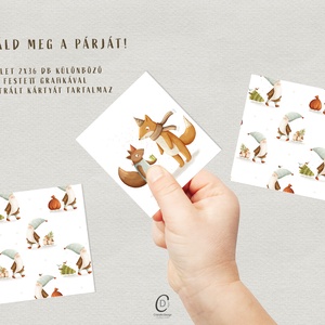 Karácsonyi memóriajáték, fejlesztő kártyajáték szett 2x36 db - játék & sport - készségfejlesztő és logikai játék - memória játékok - Meska.hu