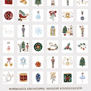 Karácsonyi memóriajáték, Diótörő mesés fejlesztő kártyajáték szett 2x36 db - játék & sport - készségfejlesztő és logikai játék - memória játékok - Meska.hu