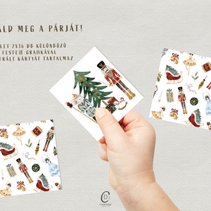 Karácsonyi memóriajáték, Diótörő mesés fejlesztő kártyajáték szett 2x36 db - játék & sport - készségfejlesztő és logikai játék - memória játékok - Meska.hu