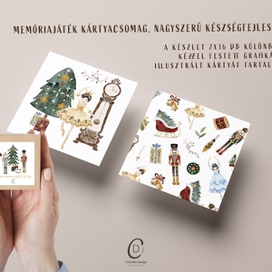 Karácsonyi memóriajáték, Diótörő mesés fejlesztő kártyajáték szett 2x36 db - Meska.hu