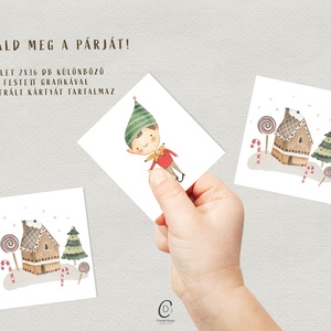 Memóriajáték, karácsonyi fejlesztő kártyajáték szett 2x36 db - játék & sport - készségfejlesztő és logikai játék - memória játékok - Meska.hu