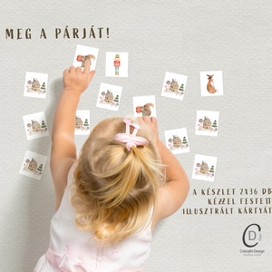 Memóriajáték, karácsonyi fejlesztő kártyajáték szett 2x36 db - játék & sport - készségfejlesztő és logikai játék - memória játékok - Meska.hu