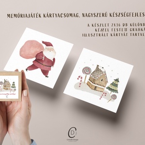 Memóriajáték, karácsonyi fejlesztő kártyajáték szett 2x36 db - Meska.hu