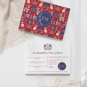 Karácsonyi ajándékutalvány, fodrász, kozmetikus, masszőr, műkörmös, pedikűrös - karácsony - karácsonyi ajándékozás - karácsonyi képeslap, üdvözlőlap, ajándékkísérő - Meska.hu