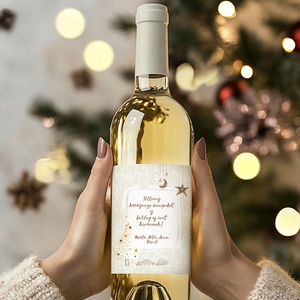 Karácsonyi borospalack címke, pálinkás címke, adventi ajándékátadó, egyedi italos üveg matrica - karácsony - karácsonyi ajándékozás - karácsonyi képeslap, üdvözlőlap, ajándékkísérő - Meska.hu