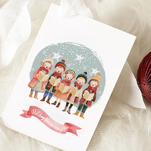 Karácsonyi képeslap, téli üdvözlőlap, ajándékkísérő szett 3 db - Meska.hu