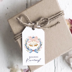 Karácsonyi ajándékkísérő, ajándékátadó címke szett 6 db - karácsony - karácsonyi ajándékozás - karácsonyi képeslap, üdvözlőlap, ajándékkísérő - Meska.hu