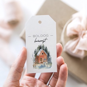 Karácsonyi ajándékkísérő, ajándékátadó címke szett 6 db - karácsony - karácsonyi ajándékozás - karácsonyi képeslap, üdvözlőlap, ajándékkísérő - Meska.hu