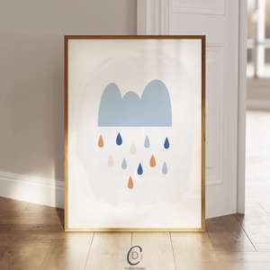 Szivárvány és esőcseppes, verses, vidám falikép szett 3db, Otthon & Életmód, Babaszoba, gyerekszoba, Babaszoba kép, Fotó, grafika, rajz, illusztráció, Papírművészet, MESKA