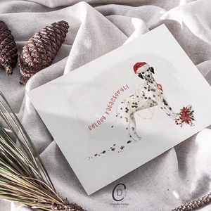 Karácsonyi képeslap, kutyás üdvözlőlap, ajándékkísérő - karácsony - karácsonyi ajándékozás - karácsonyi képeslap, üdvözlőlap, ajándékkísérő - Meska.hu