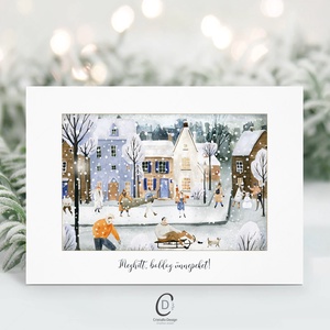 Karácsonyi képeslap, téli üdvözlőlap, ajándékkísérő  - karácsony - karácsonyi ajándékozás - karácsonyi képeslap, üdvözlőlap, ajándékkísérő - Meska.hu