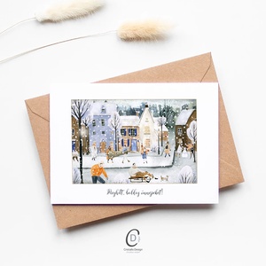 Karácsonyi képeslap, téli üdvözlőlap, ajándékkísérő  - karácsony - karácsonyi ajándékozás - karácsonyi képeslap, üdvözlőlap, ajándékkísérő - Meska.hu