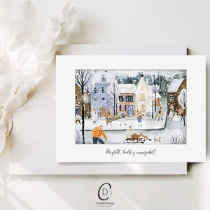 Karácsonyi képeslap, téli üdvözlőlap, ajándékkísérő  - karácsony - karácsonyi ajándékozás - karácsonyi képeslap, üdvözlőlap, ajándékkísérő - Meska.hu