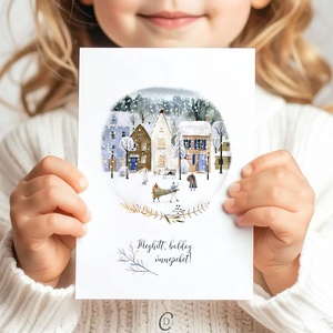 Karácsonyi képeslap, téli üdvözlőlap, ajándékkísérő  - karácsony - karácsonyi ajándékozás - karácsonyi képeslap, üdvözlőlap, ajándékkísérő - Meska.hu