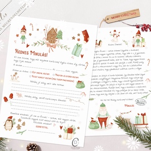 Mikulás levél, levél a Mikulásnak, borítékkal, karácsonyi - karácsony - mikulás - mikulás ajándékok - Meska.hu