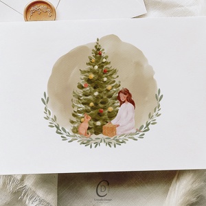 Karácsonyi képeslap, natural üdvözlőlap, macskás ajándékkísérő szett 3 db, Karácsony, Karácsonyi ajándékozás, Karácsonyi képeslap, üdvözlőlap, ajándékkísérő, Fotó, grafika, rajz, illusztráció, MESKA