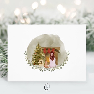 Karácsonyi képeslap, natural üdvözlőlap, macskás ajándékkísérő szett 3 db - karácsony - karácsonyi ajándékozás - karácsonyi képeslap, üdvözlőlap, ajándékkísérő - Meska.hu