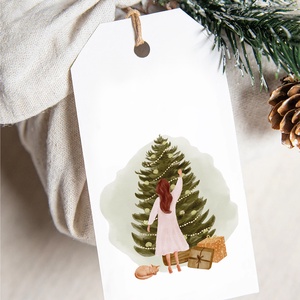 Karácsonyi ajándékkísérő, ajándékátadó kártya szett 5 db - karácsony - karácsonyi ajándékozás - karácsonyi képeslap, üdvözlőlap, ajándékkísérő - Meska.hu