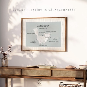 A macska anatómiája poszter, vicces cicás falikép, dekoráció - otthon & életmód - kisállatoknak - cicáknak & macskáknak - Meska.hu