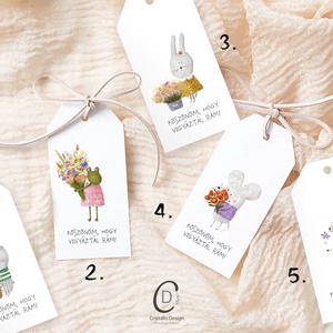 Köszönőajándék óvó néniknek, dadusoknak, ballagásra búcsúajándék, erdei állatos ajándékkísérő - otthon & életmód - papír, írószer - ajándékozás kellékei - ajándékkísérő - Meska.hu