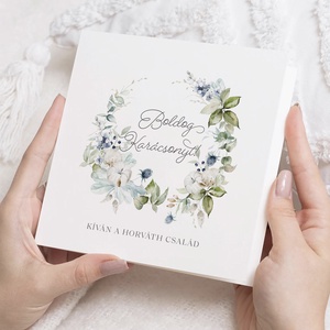 Fényképes karácsonyi képeslap, családi üdvözlőlap, greenery ajándékkísérő, Karácsony, Karácsonyi ajándékozás, Karácsonyi képeslap, üdvözlőlap, ajándékkísérő, Fotó, grafika, rajz, illusztráció, Papírművészet, MESKA