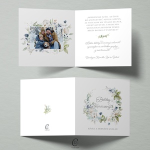 Fényképes karácsonyi képeslap, családi üdvözlőlap, greenery ajándékkísérő - karácsony - karácsonyi ajándékozás - karácsonyi képeslap, üdvözlőlap, ajándékkísérő - Meska.hu