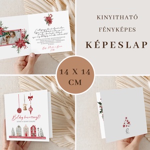 Fényképes karácsonyi képeslap, családi üdvözlőlap, ajándékkísérő - karácsony - karácsonyi ajándékozás - karácsonyi képeslap, üdvözlőlap, ajándékkísérő - Meska.hu