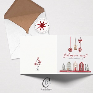 Fényképes karácsonyi képeslap, családi üdvözlőlap, ajándékkísérő - karácsony - karácsonyi ajándékozás - karácsonyi képeslap, üdvözlőlap, ajándékkísérő - Meska.hu