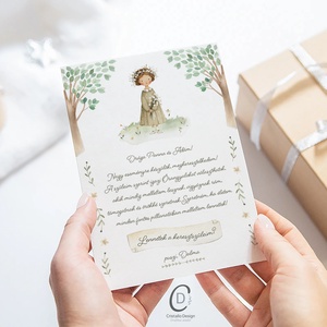 Keresztszülő felkérő kártya, személyre szabott ajándékkísérő - baba - mama - keresztelő kellékek - keresztszülő felkérő - Meska.hu