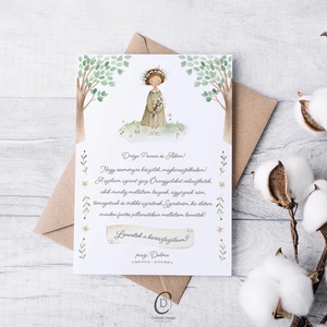 Keresztszülő felkérő kártya, személyre szabott ajándékkísérő - baba - mama - keresztelő kellékek - keresztszülő felkérő - Meska.hu