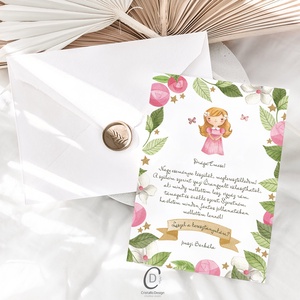 Keresztszülő felkérő kártya, személyre szabott ajándékkísérő, személyre szoló képeslap - baba - mama - keresztelő kellékek - keresztszülő felkérő - Meska.hu