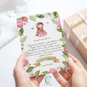 Keresztszülő felkérő kártya, személyre szabott ajándékkísérő, személyre szoló képeslap - baba - mama - keresztelő kellékek - keresztszülő felkérő - Meska.hu