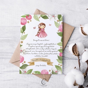 Keresztszülő felkérő kártya, személyre szabott ajándékkísérő, személyre szoló képeslap - baba - mama - keresztelő kellékek - keresztszülő felkérő - Meska.hu