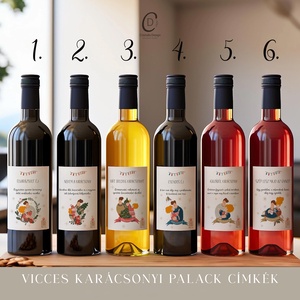 Karácsonyi vicces borospalack ajándékcímke, ünnepi zene, Spotify QR kód, céges ajándék, matrica - karácsony - karácsonyi ajándékozás - karácsonyi képeslap, üdvözlőlap, ajándékkísérő - Meska.hu