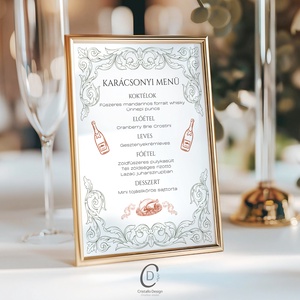 Karácsonyi menükártya, étlap, itallap - karácsony - karácsonyi lakásdekoráció - ünnepi asztaldekoráció - Meska.hu