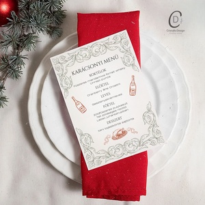 Karácsonyi menükártya, étlap, itallap - karácsony - karácsonyi lakásdekoráció - ünnepi asztaldekoráció - Meska.hu