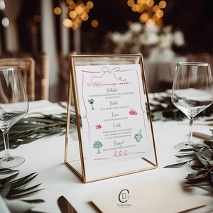 Karácsonyi menükártya, étlap, itallap - karácsony - karácsonyi lakásdekoráció - ünnepi asztaldekoráció - Meska.hu