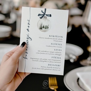 Karácsonyi menükártya, étlap, itallap - karácsony - karácsonyi lakásdekoráció - ünnepi asztaldekoráció - Meska.hu